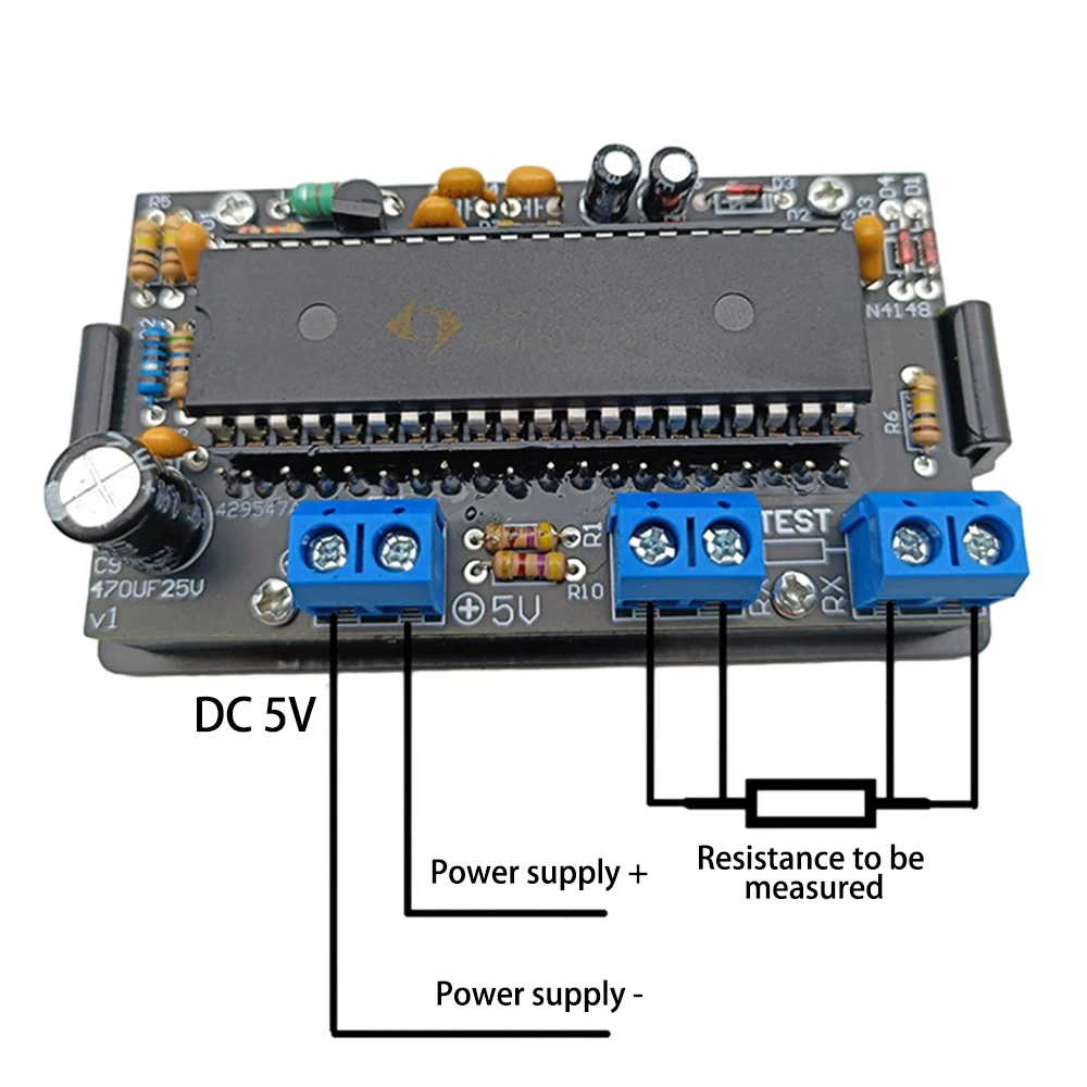 ICL7107 Resistance Tester DIY Kit DC 5V 35mA Digital Resistance Test Module Learning Training Production Welding Exercise Parts