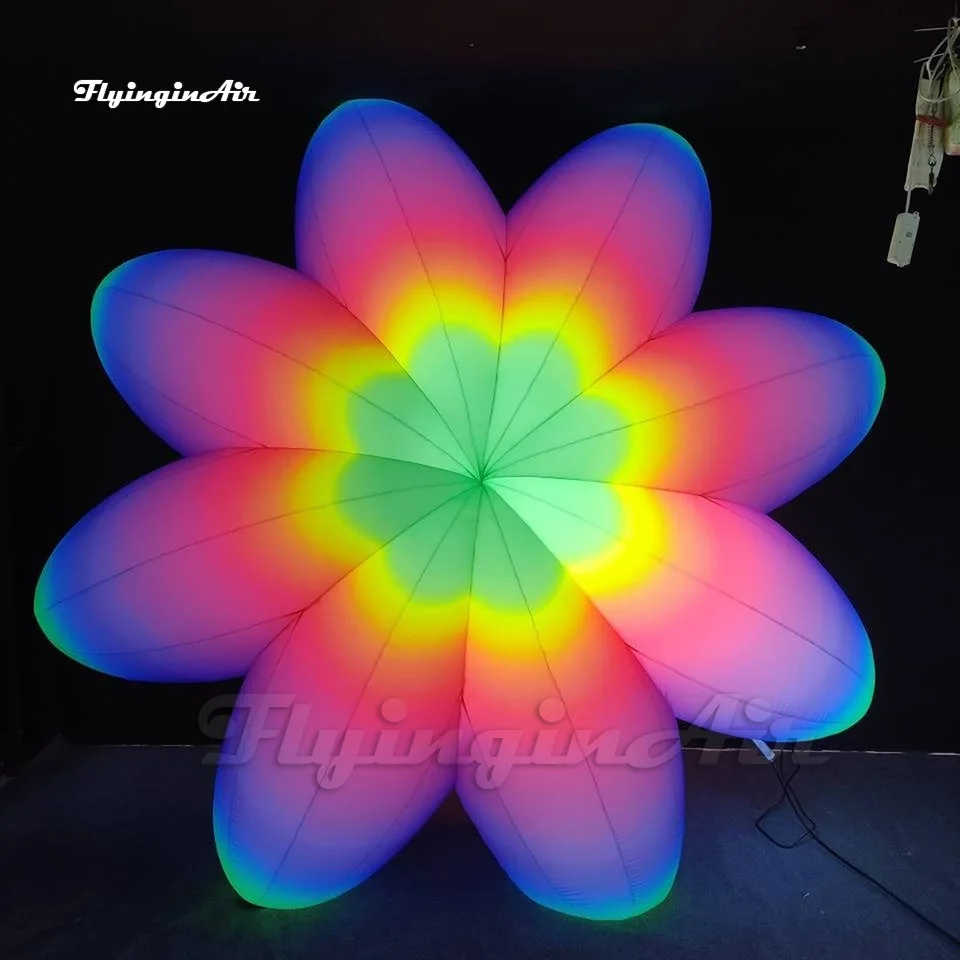 

Fantastic Illuminated Large Hanging Inflatable Flower Balloon With LED Light Inside For Party Decoration