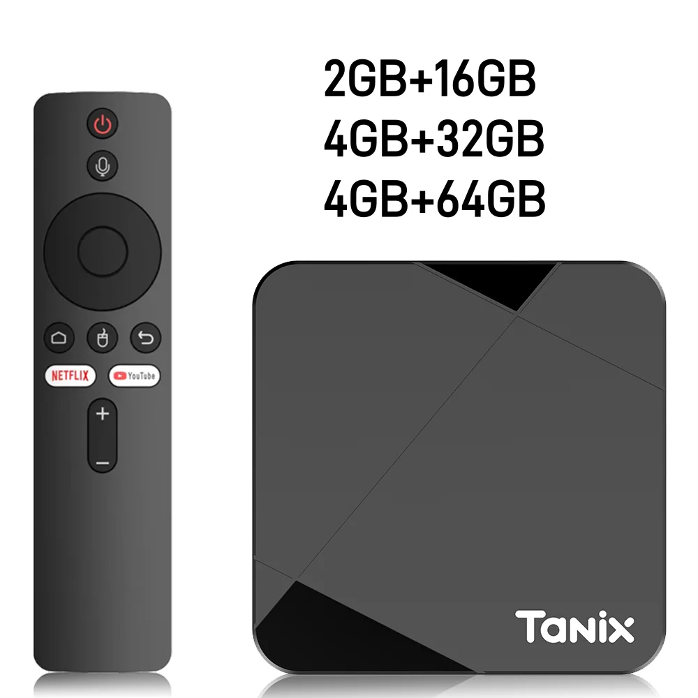 Original Tanix TX5 Android14 TV Box Amlogic S905Y5 Quad Core 16/32/64GB AV1 BT5 2.4G&5G Wifi 4K HD Home Media Player Set-Top-Box