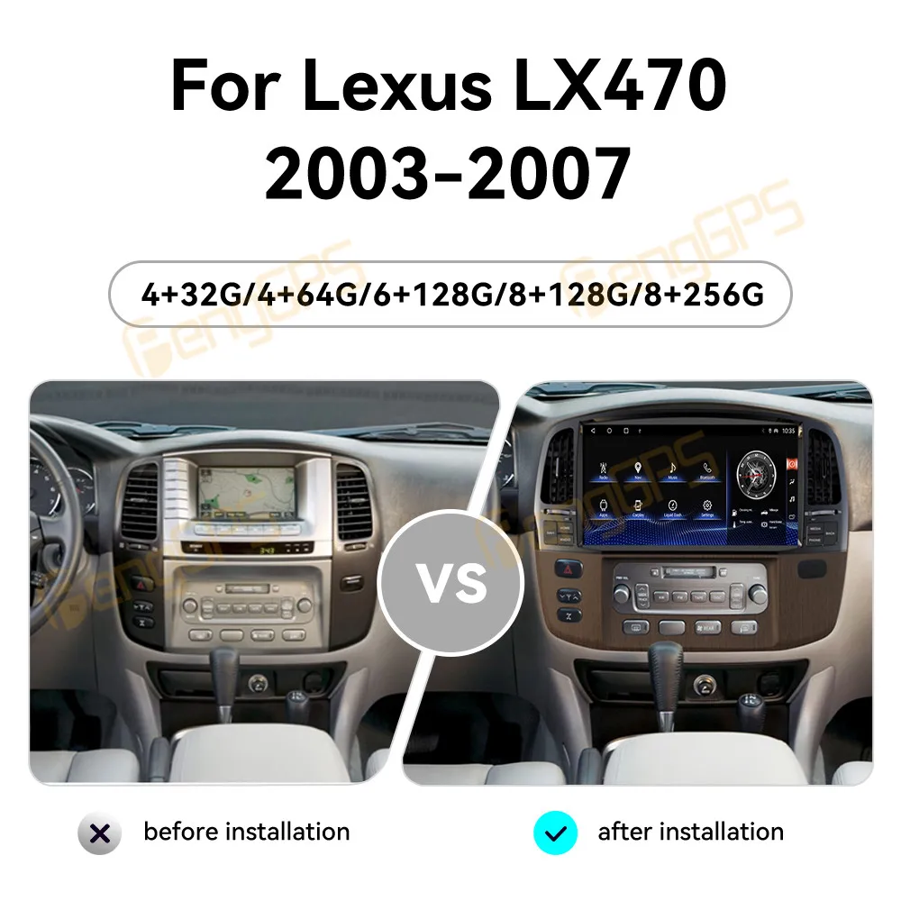 

13.6 Inch Android 13 CarPlay Car Radio For Lexus LX470 2003-2007 Touch Screen Multimedia Player GPS Navigation Stereo Head Unit