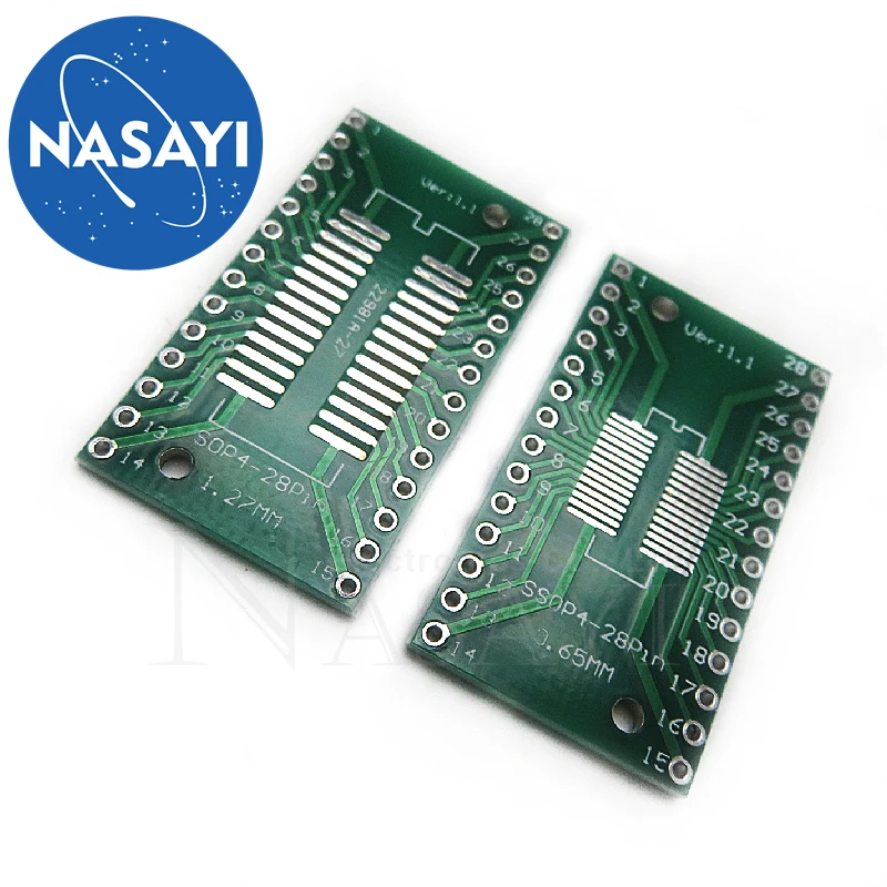 

NASAYI 10pcs/lot SOP28 SSOP28 TSSOP28 SMD to in-line DIP 0.65/1.27mm Adapter Board