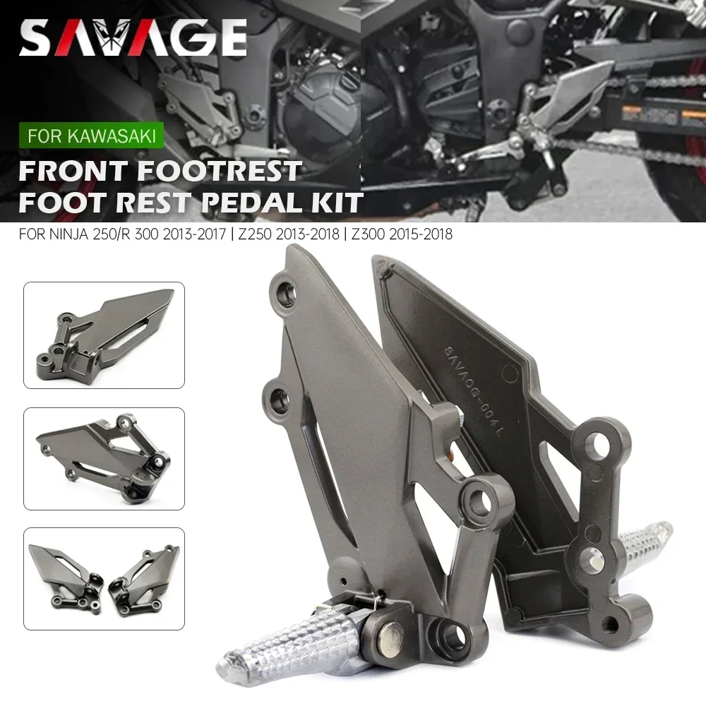 Ön Footrest Ayak Pedalı Peg KAWASAKI NINJA 300/250/R Z250 Z300 EX300 2013-2018 Motosiklet Sol Sağ Braketi Ayak Dayanağı