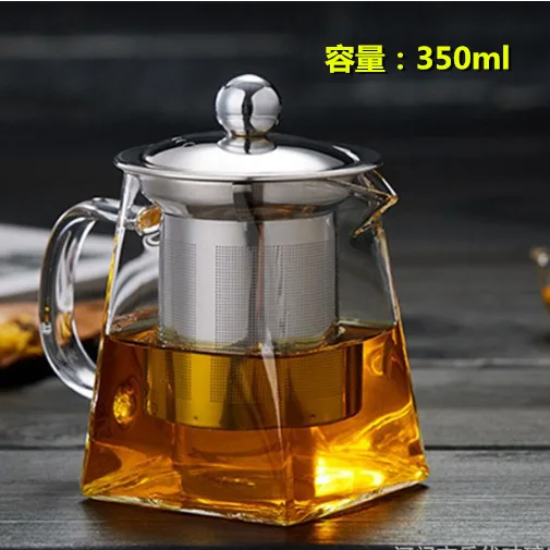 Heat Resistant Glass Teapot with Stainless Steel Tea Infuser Filter Flower Tea Kettle Kung Fu Tea Set Puer Oolong Teapot Hotsale