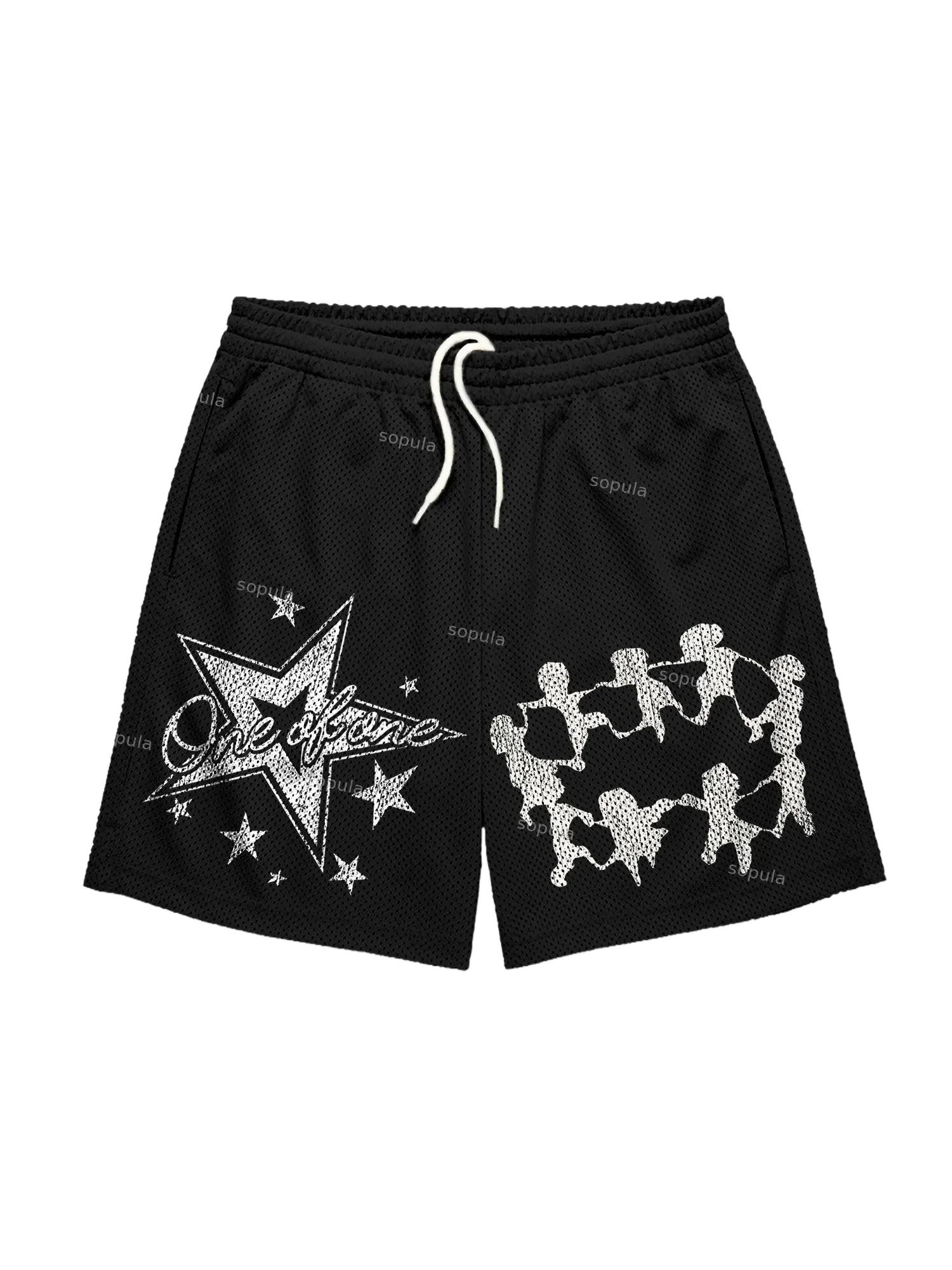 

Street Style Fun Cartoon Patterns Shorts Breathable Basketball Men Loose Sports Training Fitness Gym Fashion Quick-dry Shorts