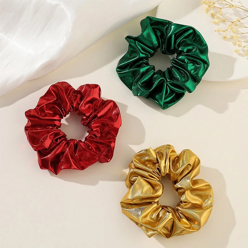 Fashion Shiny Scrunchie Hair Accessories For Women Multi-color Stage Party Christmas Hair Ornaments For Friends Gift