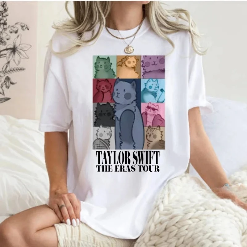 New Taylor T-shirt Taylor Swift Summer Men Women Cotton T-shirt Short Sleeves Cool Hip Hop Women Cotton T-shirtStreetwear Tees