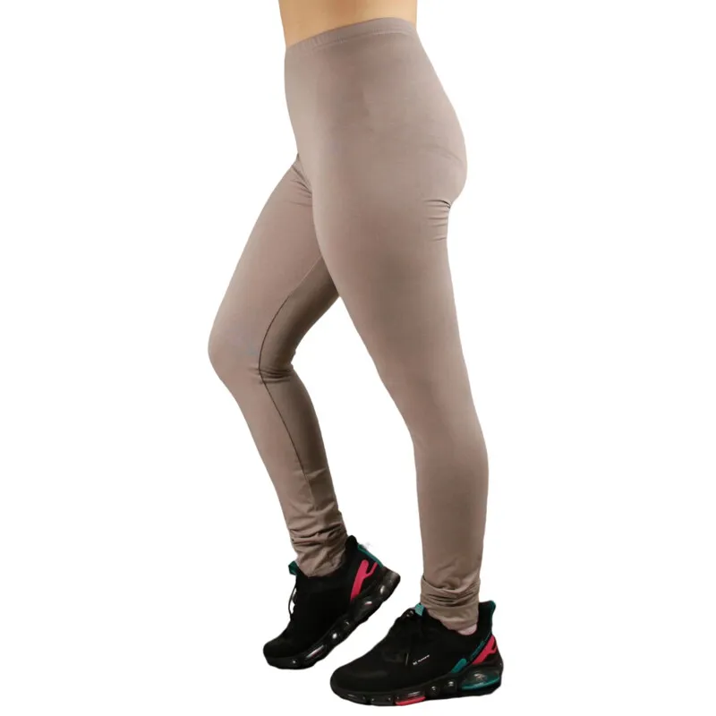 Leggings in cotone taglie forti da donna 150kg pantaloni attillati di base grigio 5XL 4XL 3XL 2XL XL