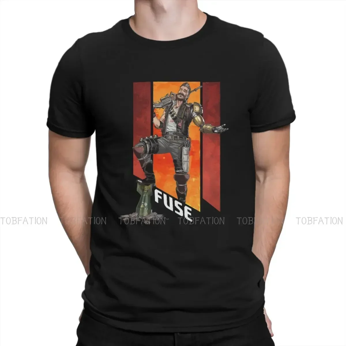 Apex Legends Gibraltar Game Cool FUSE T Shirt Vintage Grunge Teenager Summer Cotton Men's Clothing Harajuku TShirt