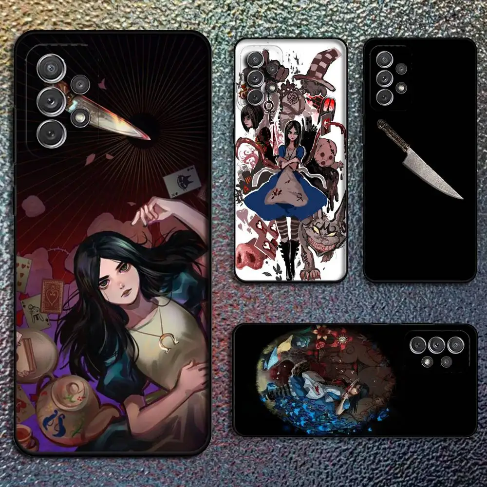 

Чехол для телефона Game A-Alice Madness R-Returns для Samsung S25, S24, S21, S22, S23, S30, Ultra, S20, Plus, Fe, Lite, Note, 10,9,5G, черный чехол