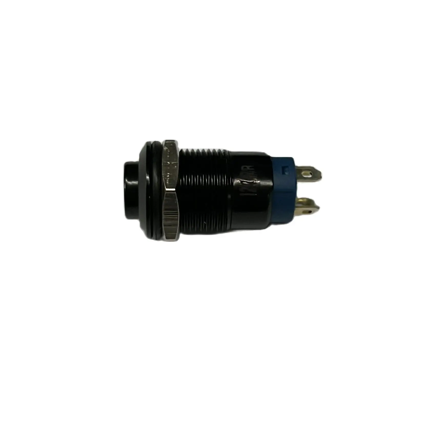 Imagem -04 - Botão de Alumínio Preto Imediato para o Carro Interruptor Iluminado Anel Ligar e Desligar 3v 6v 12v 24v 220v 30 Partes