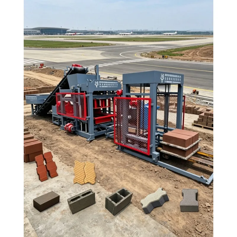 Africa Hydraulic Press Clay Brick Making Machine Red Mud Interlocking Hollow Block Making Machine Clay Brick Burning Machine