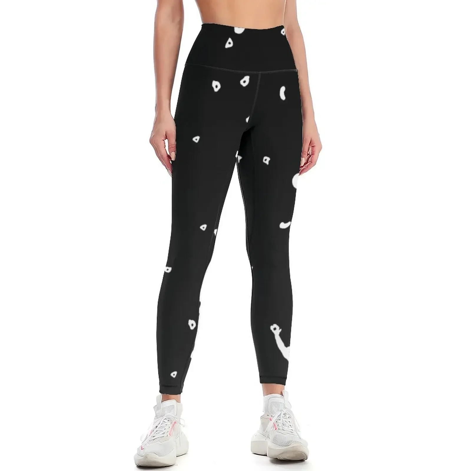 Mann climbing or bouldering on climbing wall Leggings sportswear gym trousers sports for gym sports shirts gym Womens Leggings