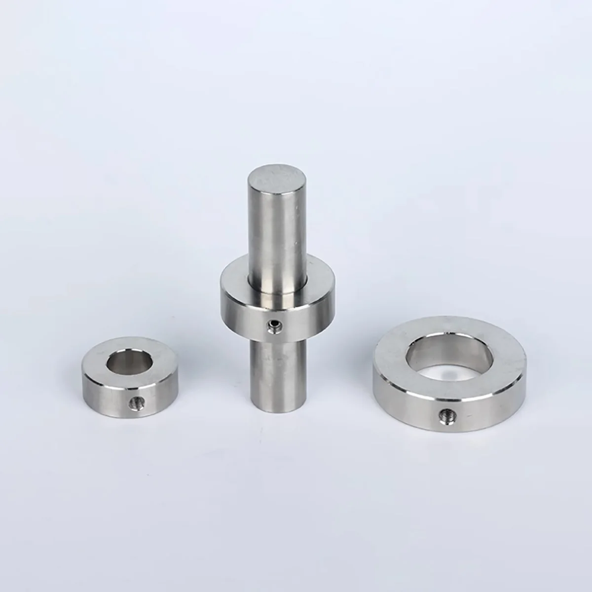304 Stainless Steel Optical Axis Limit Collar, Single Double Hole Set Screw Fixing Ring Shaft Positioning Thrust Adjustment Ring