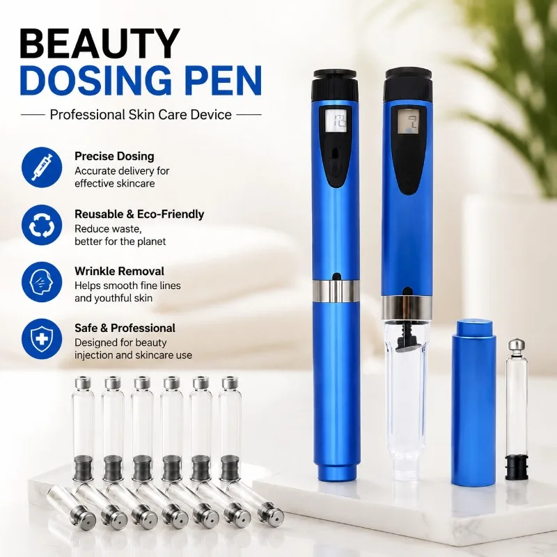 Reusable Peptide Dosing Pen for Beauty Injection, Multicolor Wrinkle Removal Tool, Professional Skin Care Device