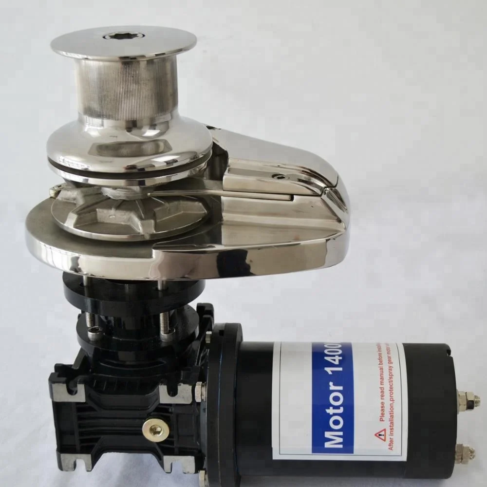 400W DC12V/24V Vertical Anchor Windlass for Boat Steel Construction ISO9001 Certified Remote Control 6mm Wire Rope