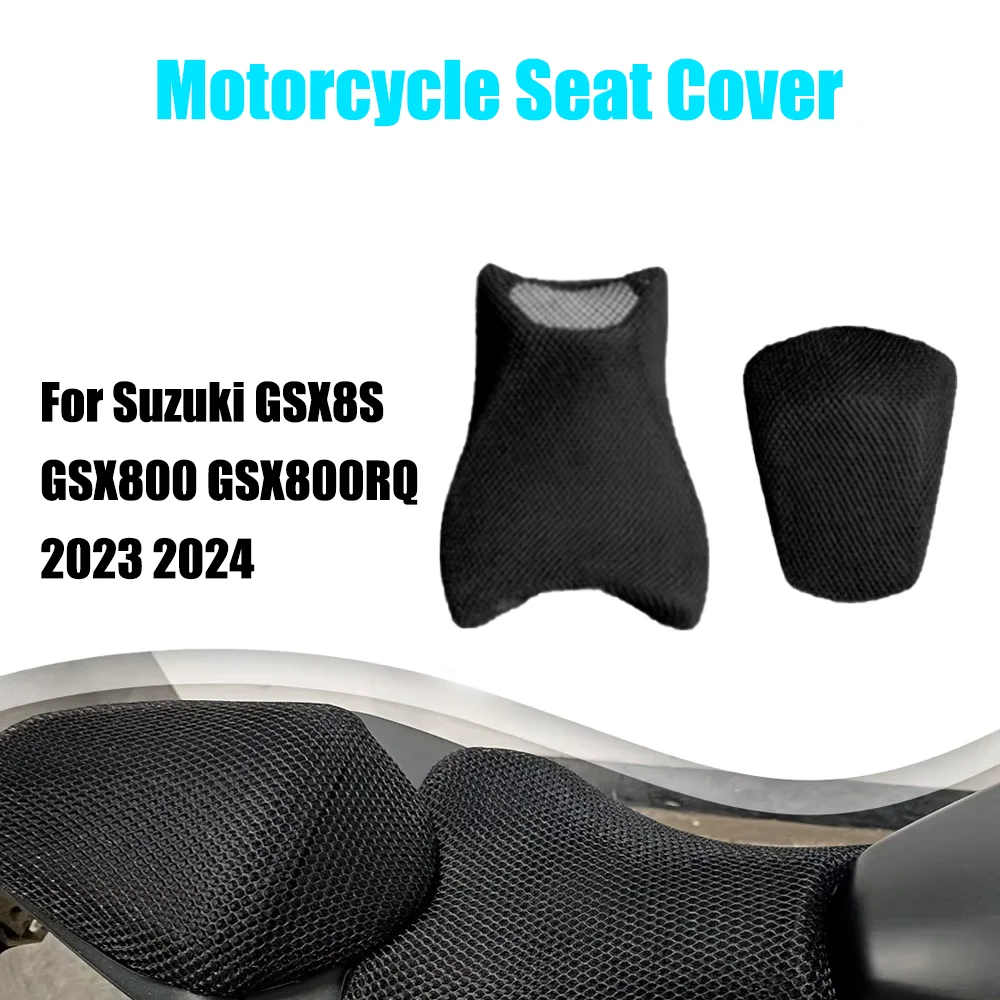 

For Suzuki GSX8S GSX800 GSX800RQ GSX 8S 800 800RQ Motorcycle Mesh Seat Non-Slip Insulation Breathable 3D Airflow Protector Cover