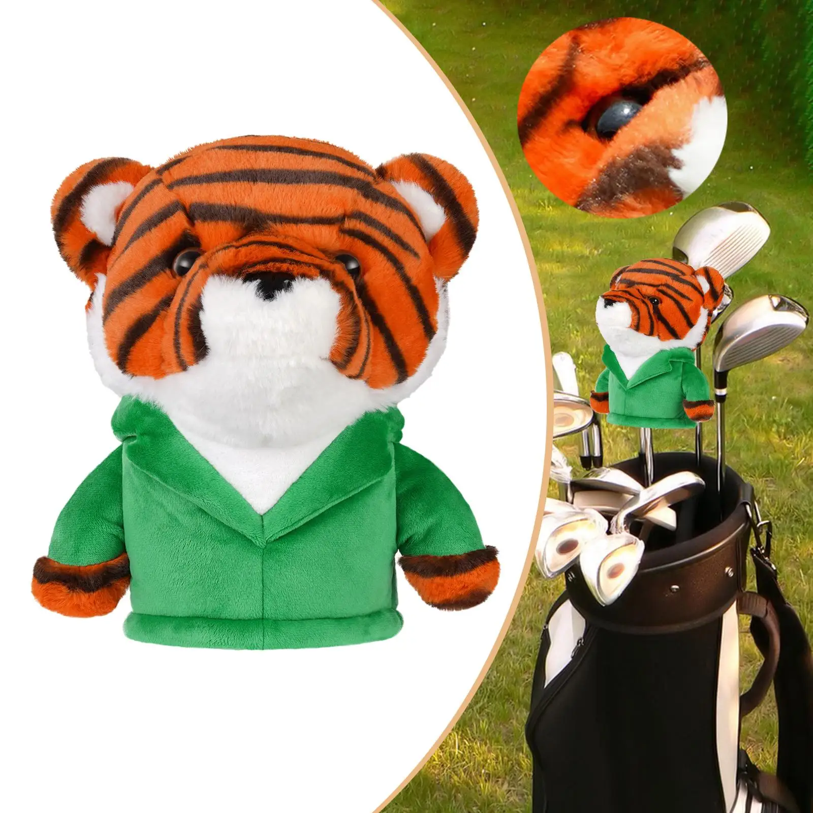 

Чехол для водителя гольфа, плюшевый чехол для головы животного, мягкий защитный рукав, универсальный, против царапин, для оборудования для гольфа