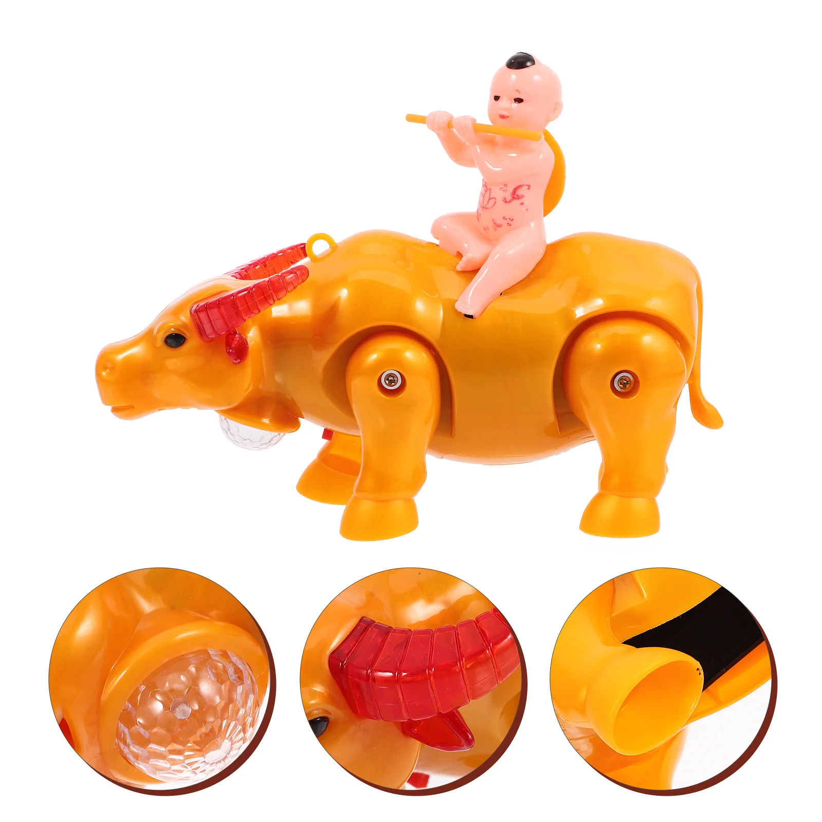 

Electric Cattle Plaything for Kids Walking Music Light Interactive Children Cartoon Cattle Fun Educational Gift