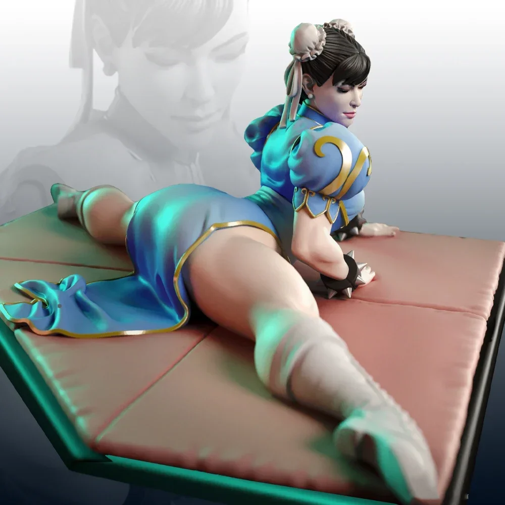 Jia ling bao Chun Li Figure 1:24 Miniature Resin Plastic Model Kit Unpainted Resin Model Kit Toy A400