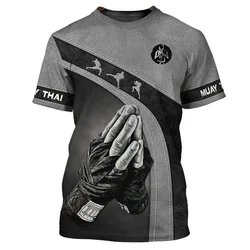 3D Boxing Muay Thai Printing T Shirt Children Fashion Sports Streetwear Short Sleeves Cool Hip Hop Harajuku Clothing Summer Tops