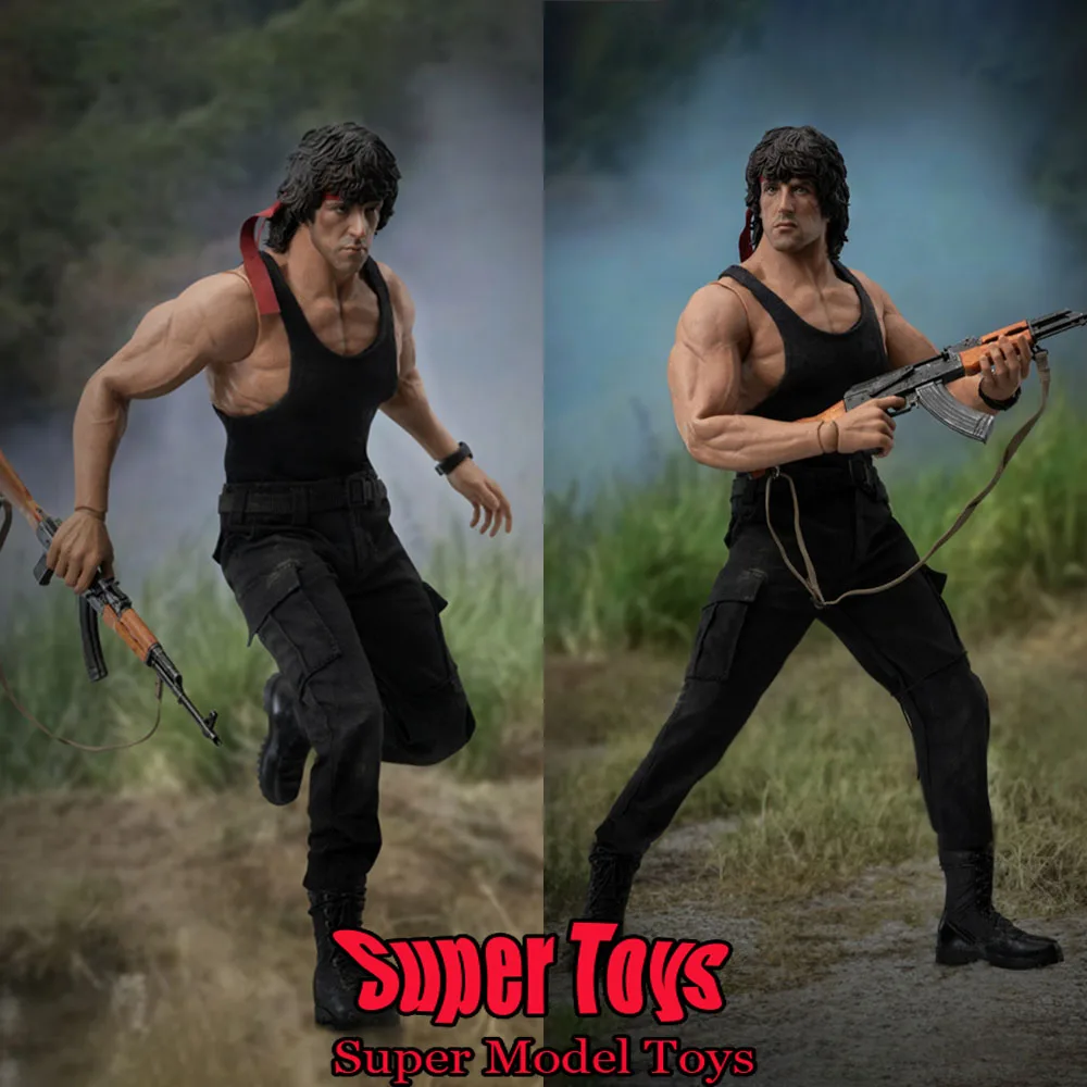 Threezero 3Z03280W0 1/6 Scale Male Soldier Rambo：First Blood Part II John Rambo Full Set 12-inch Action Figure Model Gifts