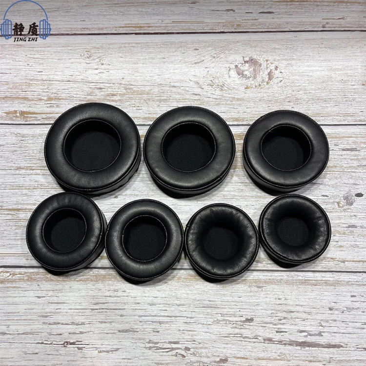 หนัง Sheepskin 70 80มม.85มม.90มม.95-110มม.โฟมจำรูปแผ่นรองหูฟังสำหรับหูฟังฟองน้ำหุ้มสูงคุณภาพ11.7