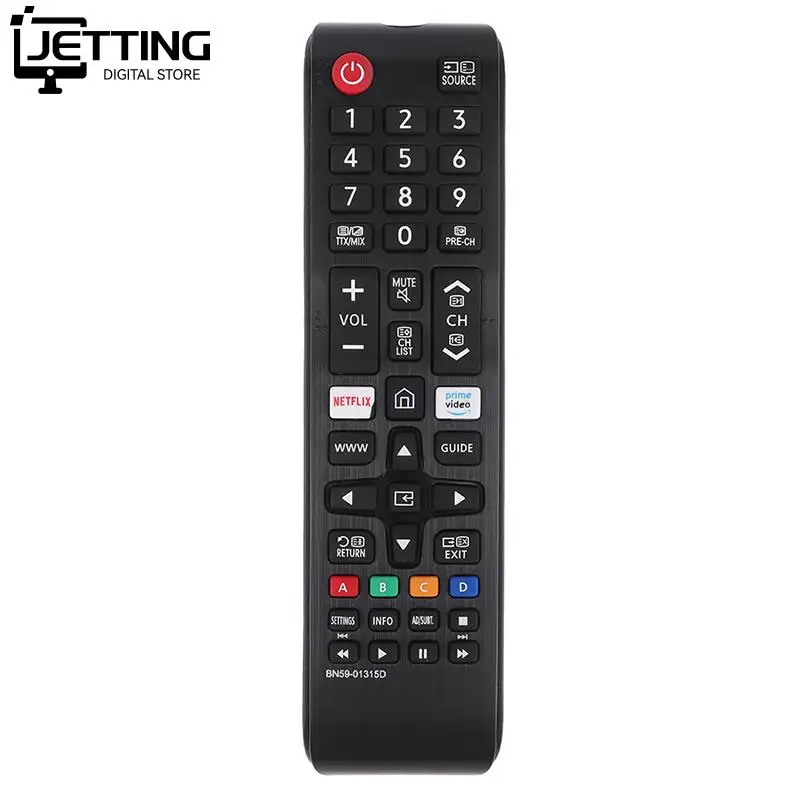 Universa BN59-01315D TV Remote Control with NETFLIX PRIME VIDEO Rakuten TV Button Replacement for SAMSUNG Smart TV