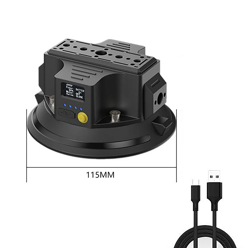 3-6 inch Sterke Elektrische Zuignap Autocamera Zuignap Schokabsorptie Sportcamera Vaste opnametool voor cameratelefoon