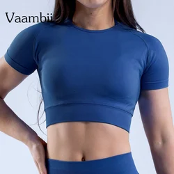 Running Gym Top Short Sleeve Active Wear Sport Top Women Seamless Yoga Top Fitness Clothes Yoga Shirt Sport T Shirts Gym Tops