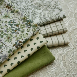 Kain Cetak Jacquard Hijau Hutan untuk Pakaian DIY dan Dekorasi Rumah, 140x50cm 6 penjualan terbaik kain brokat abu-abu - №