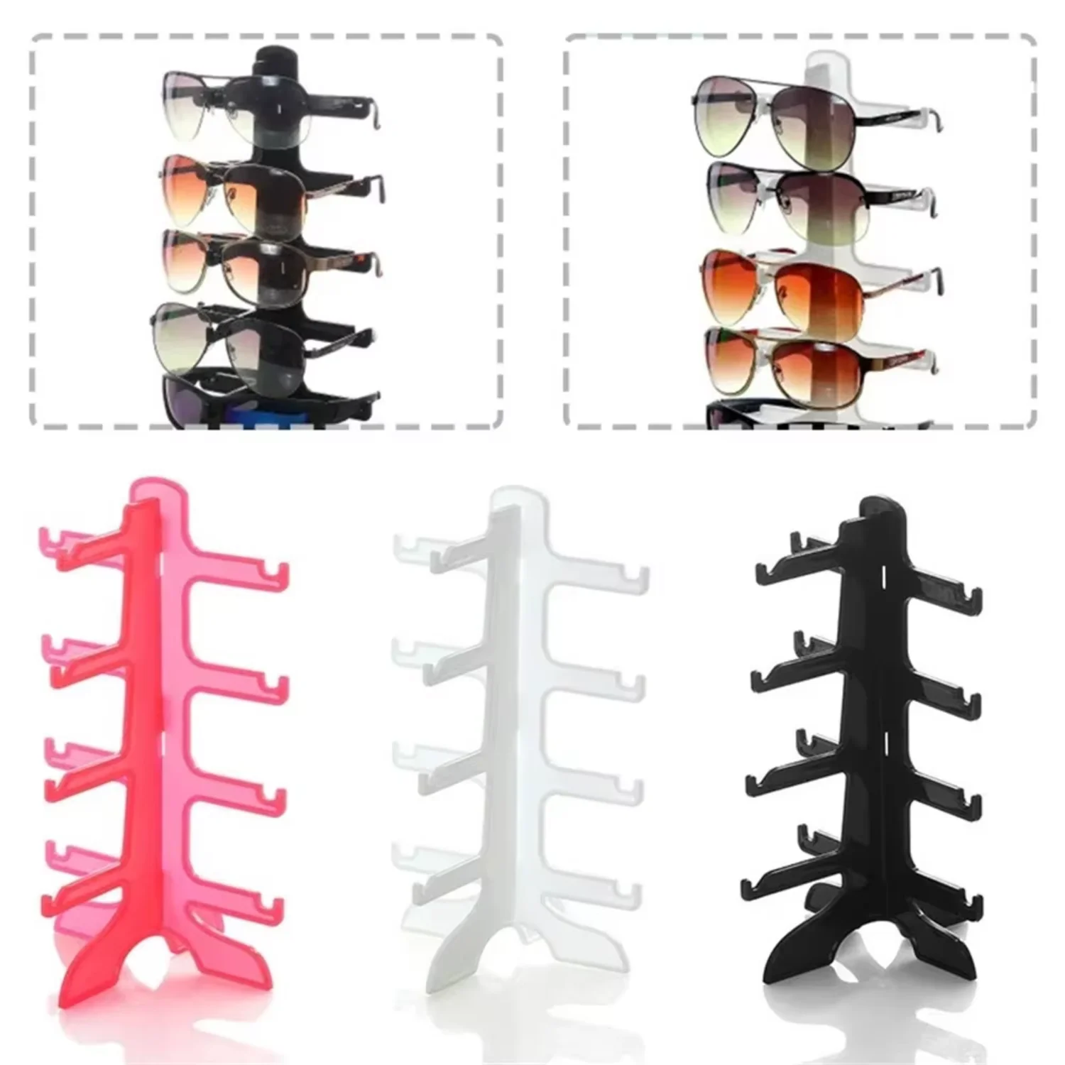 Plastic sunglasses show rack holder, display stand storage stand glasses shelf, home mailbox space section