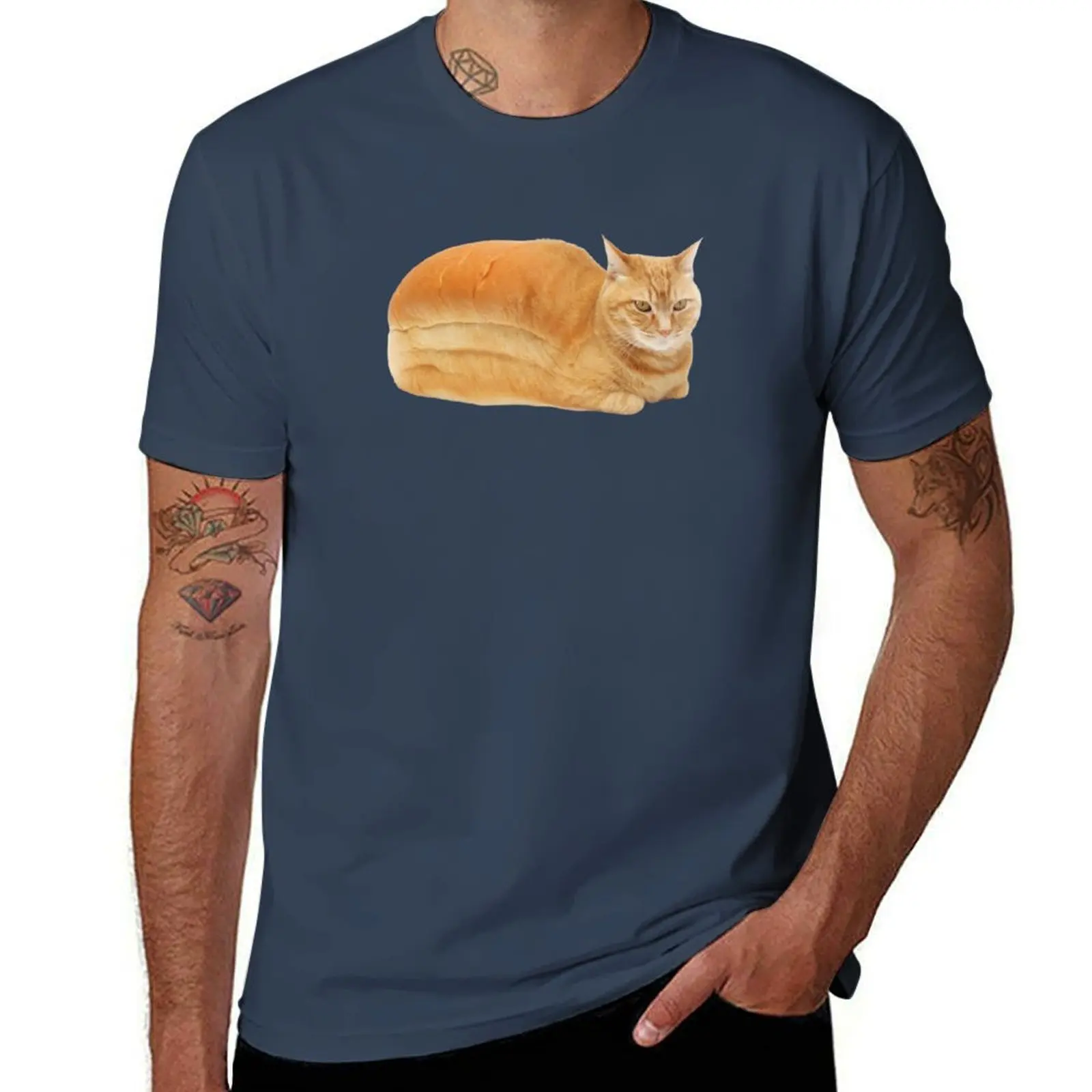 

Edit) (Photo Cat Loaf T-Shirt Basic Casual Wear Short Sleeve Top