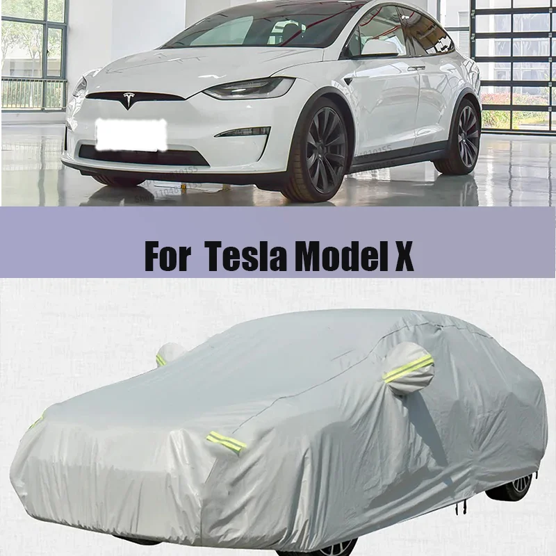 

For Tesla Model X Full Car Covers Outdoor Sun uv protection Dust Rain Snow Protective Anti-hail car cover Auto car cover