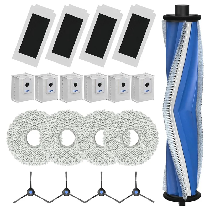 

ABGH-For ECOVACS Deebot T30S Omni/Max/Pro, T30S Max Robot Vacuum Cleaner Main Side Brush Hepa Filters Mop Cloth Bags