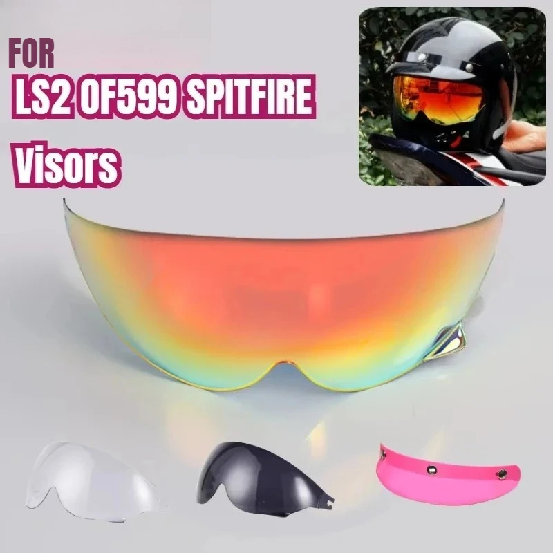 FOR LS2 OF599 SPITFIRE Motorcycle Helmet Lens Transparent Colorful Sun Protection Windshield Inner Lens Accessories