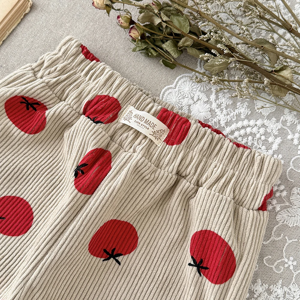 MILANCEL Babyhosen 6M-3T Baby Jungenhosen Niedliche Schleifen-Punkte Kleinkind Freizeithosen Herbst Cordhosen für Babymädchen – Detail 33