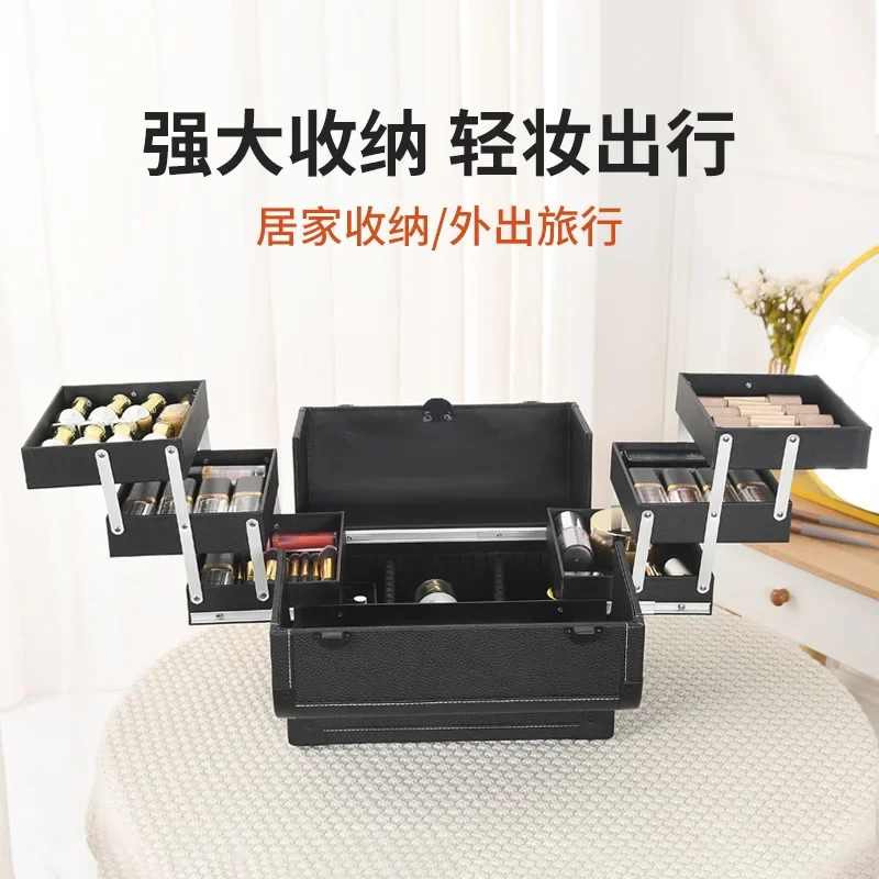 Professional eyebrow tattoo embroidery toolbox Large capacity multi-layer portable beauty manicure eyelash and makeup artist