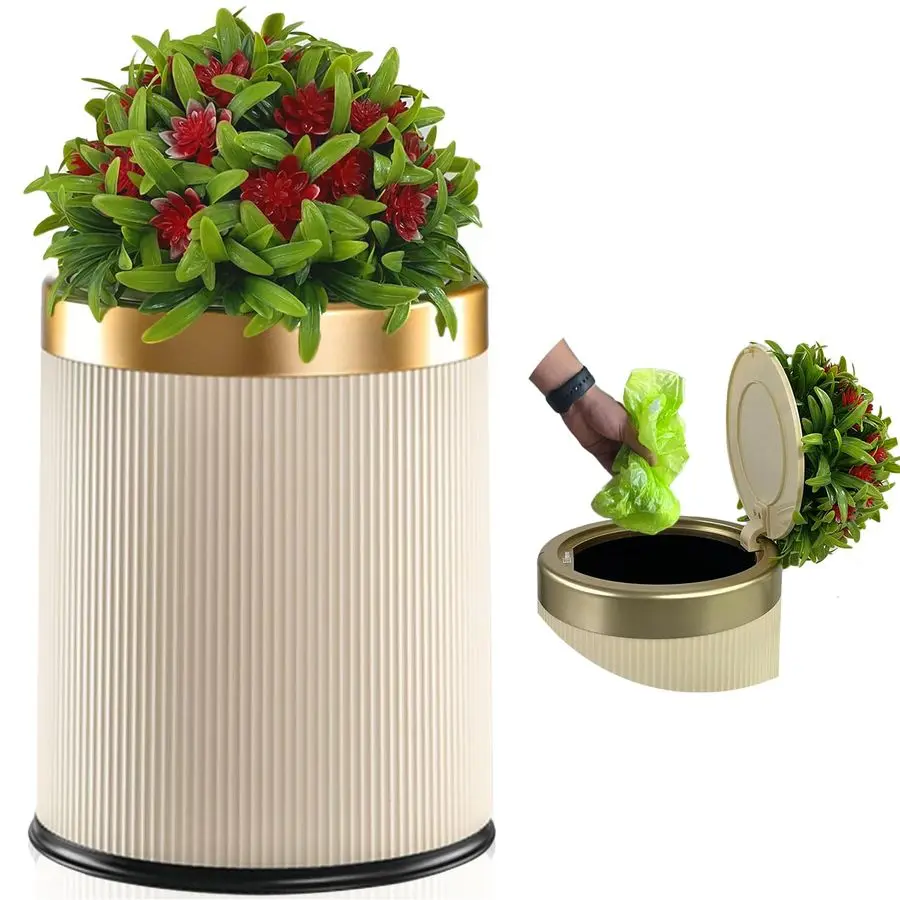 

Dog Poop Trash Can Outside 2.6 Gal Small Pet Waste Container with Lid Outdoor Poop Garbage Can Front Porch, Backyard, Waste Bin