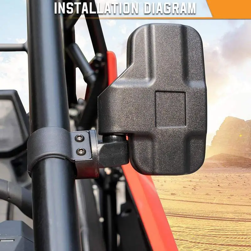 Utv 백미러, 비산 방지 강화 유리 미러, Utv용 사이드 바이 사이드 미러