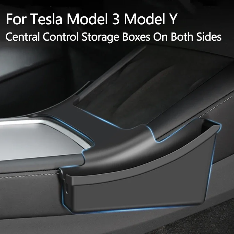 

Для Tesla Model Y Model 3, боковой ящик для хранения с центральным управлением, подлокотник, ящик для хранения, аксессуары для модификации салона автомобиля, ABS