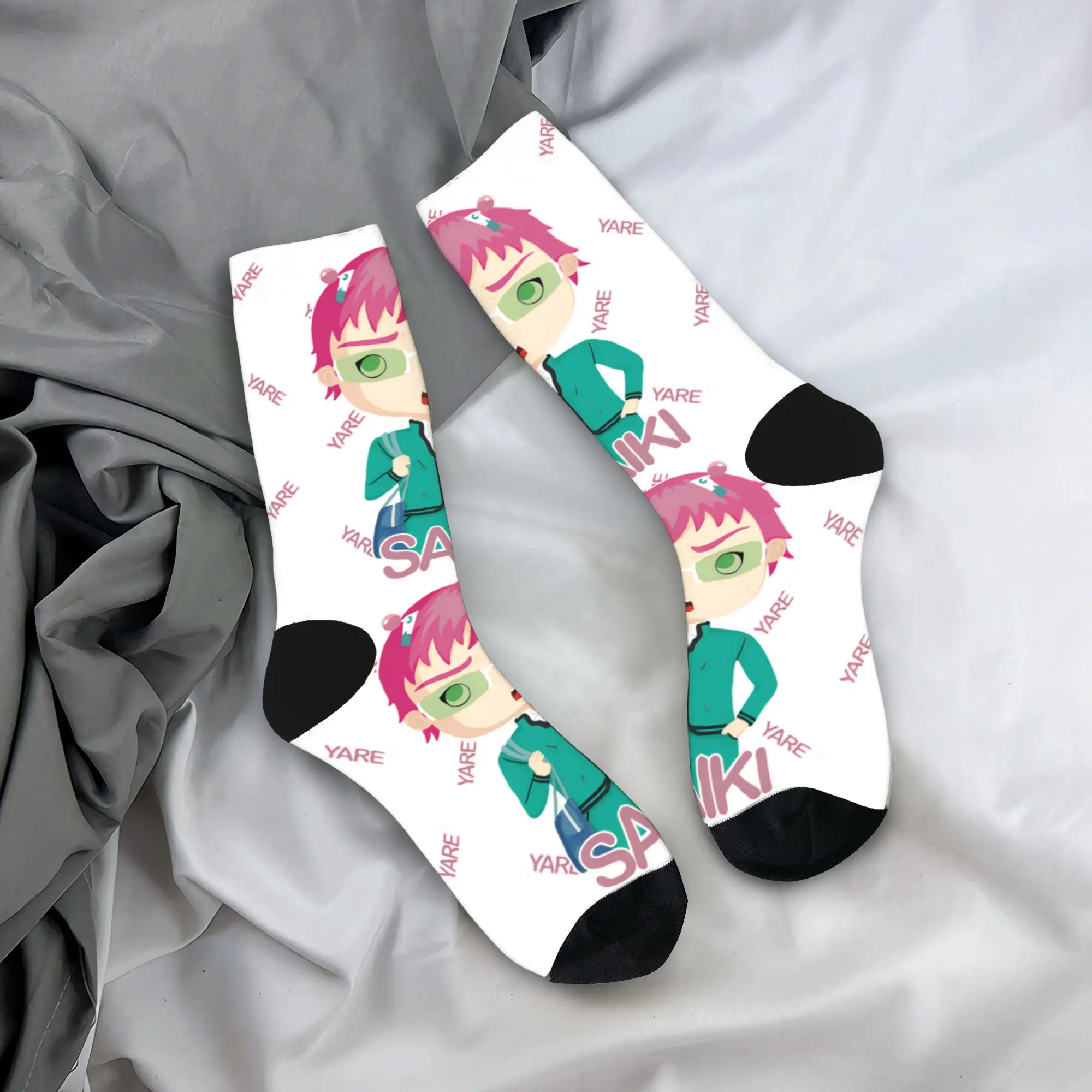 

Носки для пар Saiki K, чулки с аниме-мемами, зимние качественные носки в стиле Харадзюку, дизайнерские нескользящие носки для скалолазания