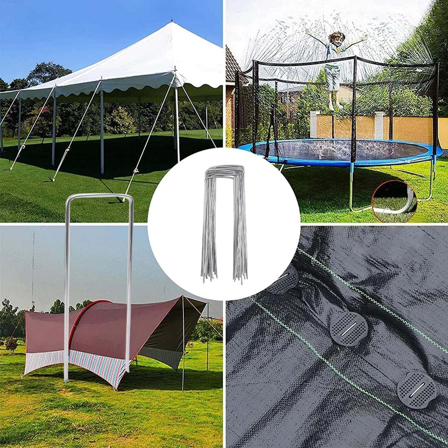 10/50 шт. U-образные садовые скобы, сверхмощные колья для парканов, штифты Sod, тканевые ирригационные трубки, удерживающие газоны, барьер, фиксированный гвоздь