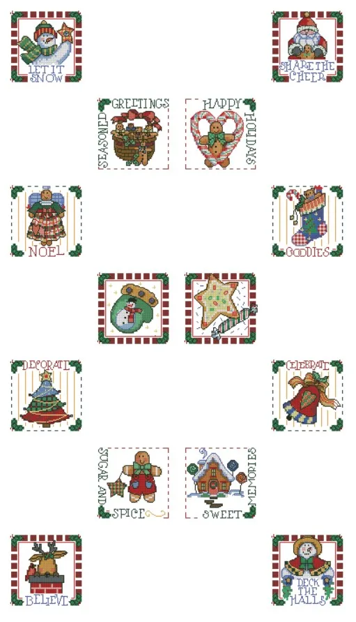 Chinese Cross Stitch Kits for Embroidery Needlework, Christmas Pendant Tablecloth, DIY Sets, 16CT, 14CT, 18CT