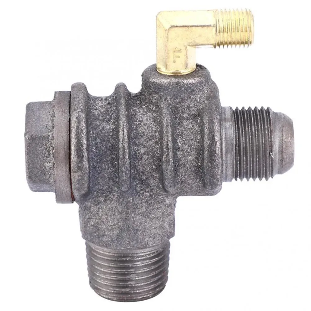 Air Compressor Male Thread 3-Port Check Valve Cast Iron Direct Piston Type Atmospheric Pressure Electromagnetic Elbow On Top