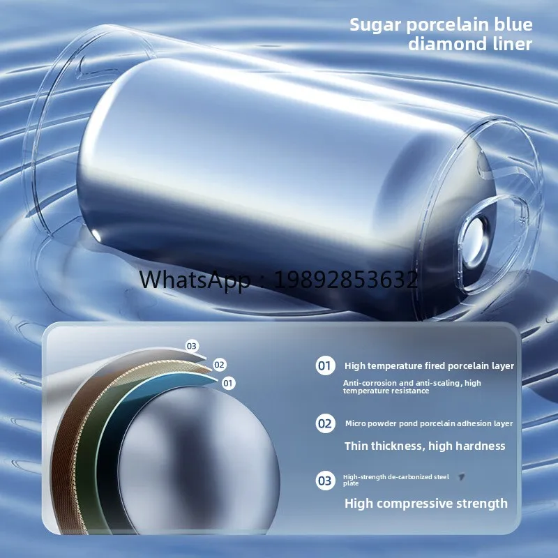 ZC سخان مياه كهربي منزلي عالي القوة المينا الأزرق الماس خزان داخلي تخزين سخان مياه #3