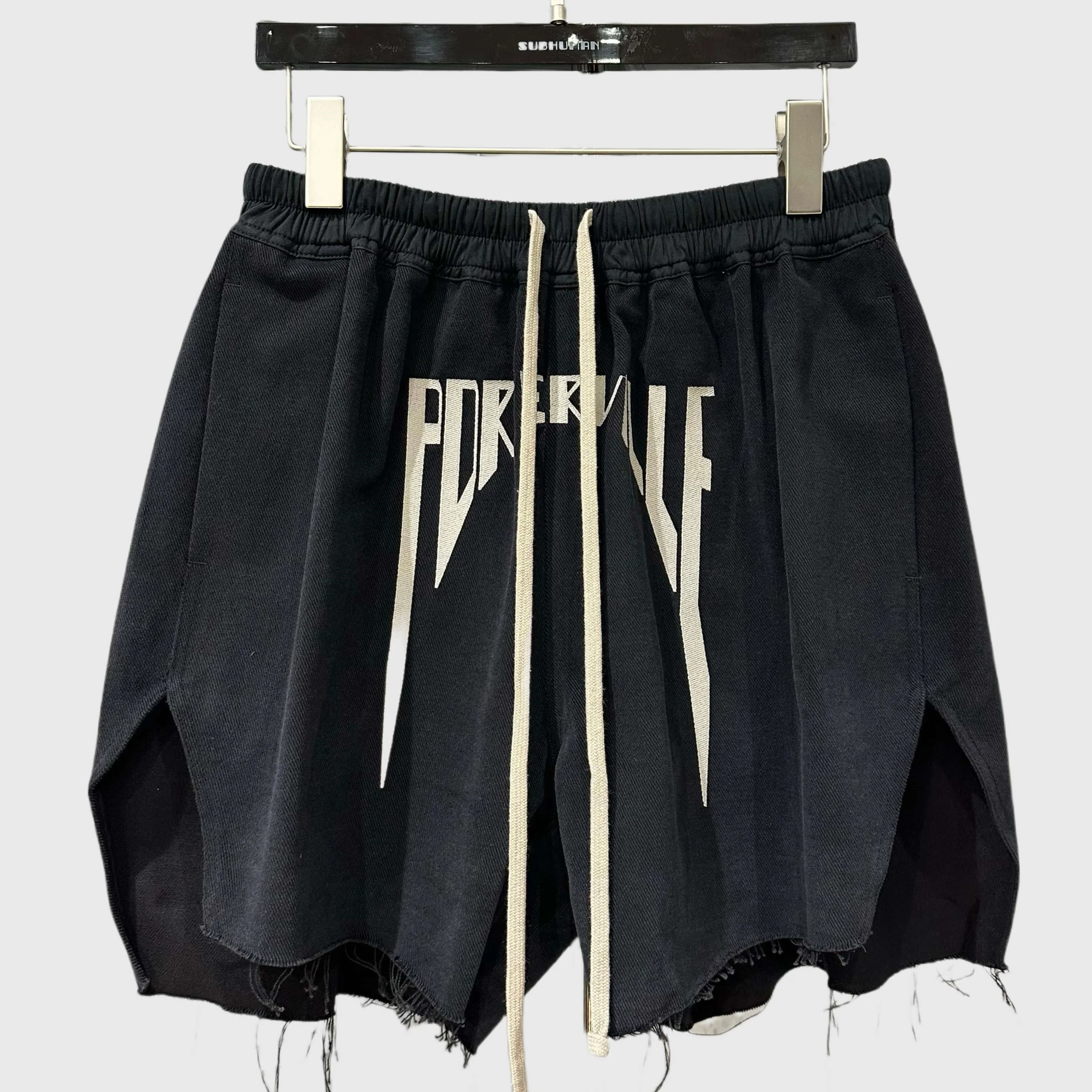 25ss Ricks Design Men Casual Harem Shorts Cotton Darkness Style Brand Men Women High Street Overised Embroidery Shorts