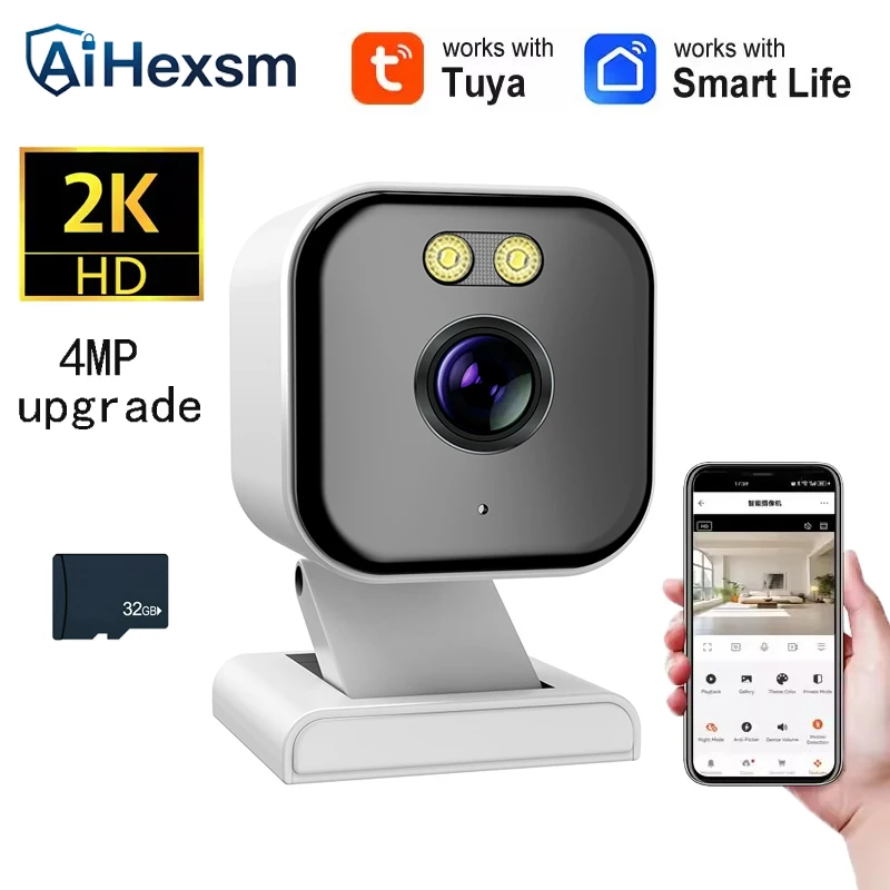 

400 Вт Уличная водонепроницаемая камера TUYA с магнитным креплением, беспроводная мини-камера ночного видения, Wi-Fi видеоняня, камера видеонаблюдения CCTV