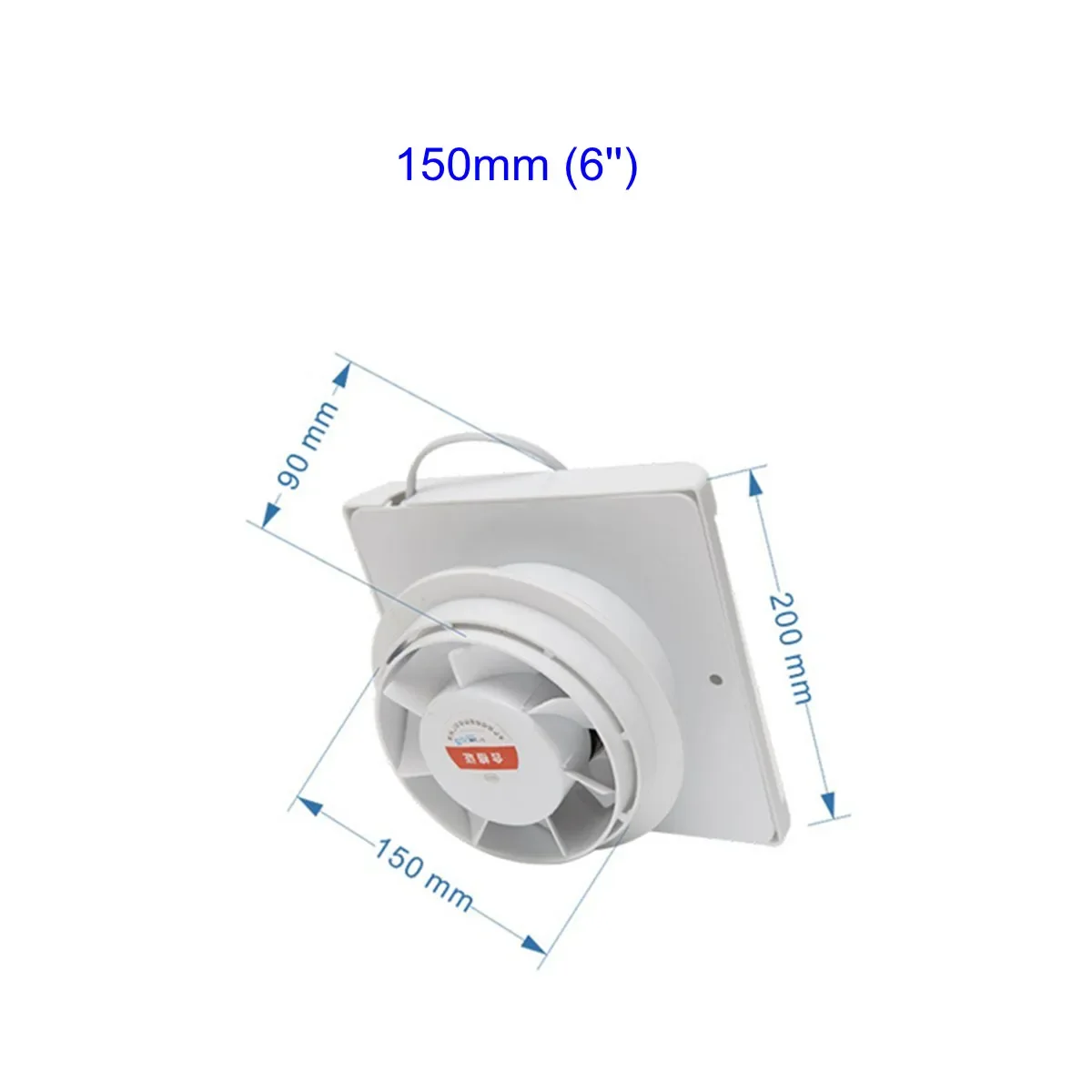 For Kitchen Toilet Wall Window Ventilation Fans 6 inch 150mm Exhaust Fan 220V Waterproof Mute Powerful Bathroom Exhaust Fan