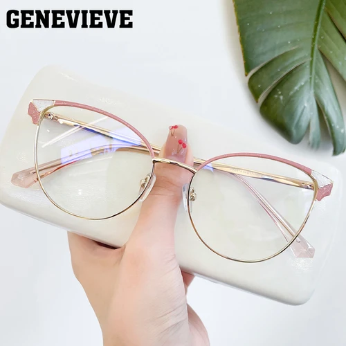 Imagen 2 del producto GENEVIEVE-gafas de lectura fotocromáticas para mujer, lentes de lectura con luz azul, diseño personalizado, ojo de gato, fotocromáticas, prescripción personalizable