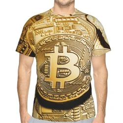 Bitcoin 3D Print T-Shirt Men Summer T Shirt Clothing Fashion Street Tees Flesh Pattern Oversized Male Short Sleeve Trendy Tops